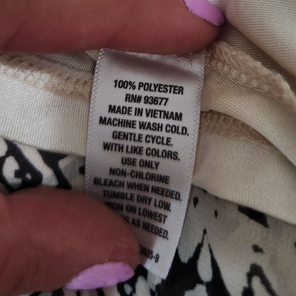 Abstract Printed High Low Sleeveless Dress Size Medium - Picture 8 of 8